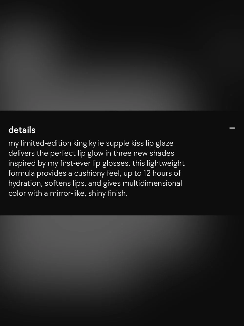 King Kylie LITERALLY Supple Lip Glaze Hydrating Liquid Lip Gloss